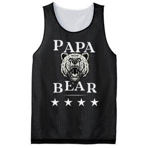 Papa Bear Distressed Mesh Reversible Basketball Jersey Tank