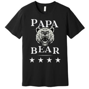 Papa Bear Distressed Premium T-Shirt