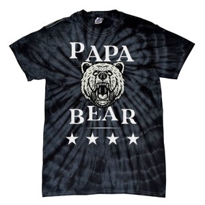 Papa Bear Distressed Tie-Dye T-Shirt