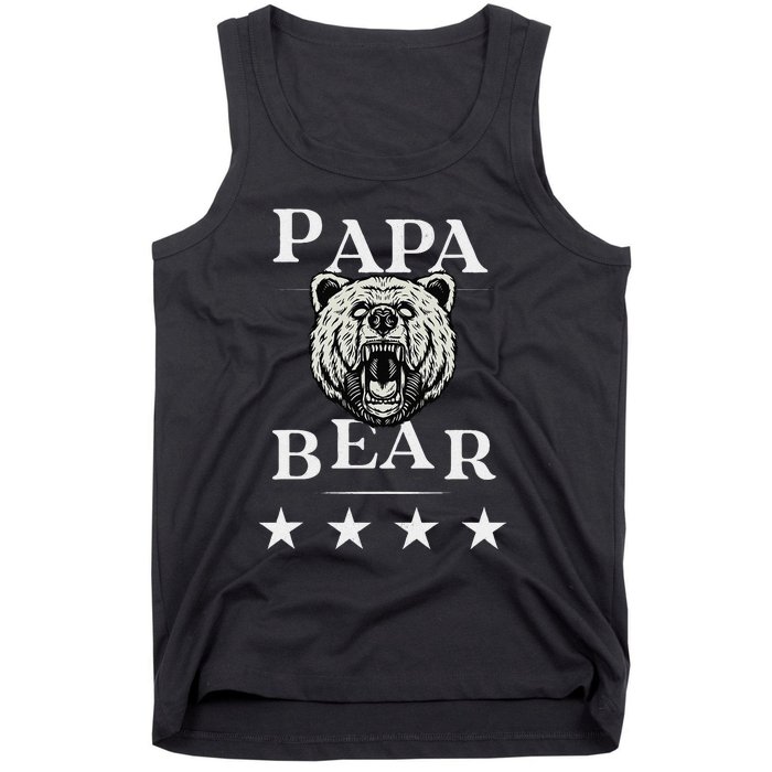 Papa Bear Distressed Tank Top