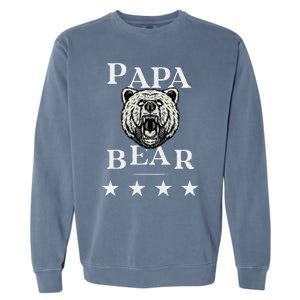 Papa Bear Distressed Garment-Dyed Sweatshirt