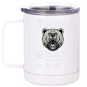 Papa Bear Distressed 12 oz Stainless Steel Tumbler Cup