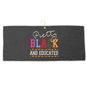 Pretty Black Educated African American History Month Women Large Microfiber Waffle Golf Towel