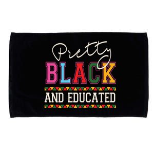 Pretty Black Educated African American History Month Women Microfiber Hand Towel