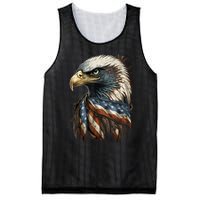 Patriotic Bald Eagle 4th Of July Men USA American Flag Mesh Reversible Basketball Jersey Tank