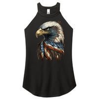 Patriotic Bald Eagle 4th Of July Men USA American Flag Women's Perfect Tri Rocker Tank