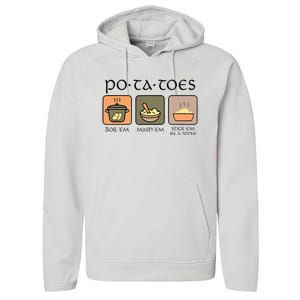 Potatoes Boil Em Stick Em In A Stew Performance Fleece Hoodie