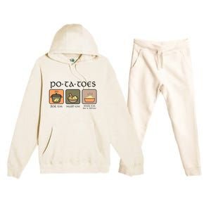 Potatoes Boil Em Stick Em In A Stew Premium Hooded Sweatsuit Set