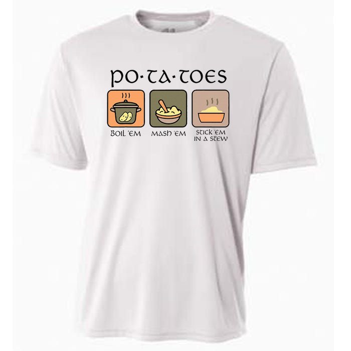 Potatoes Boil Em Stick Em In A Stew Cooling Performance Crew T-Shirt