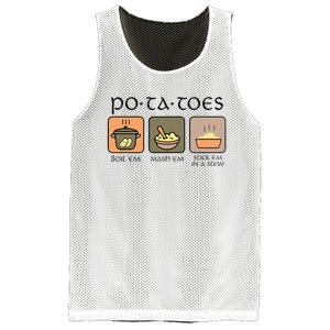 Potatoes Boil Em Stick Em In A Stew Mesh Reversible Basketball Jersey Tank