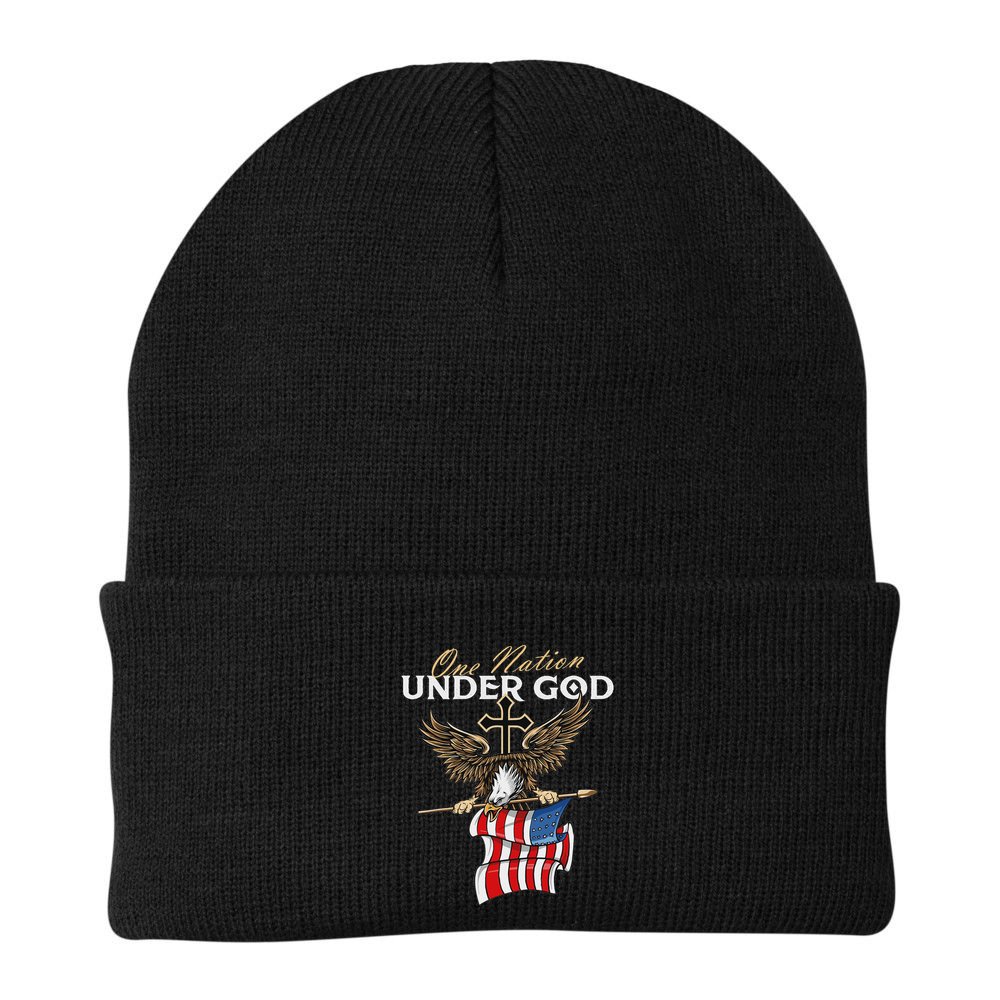 Patriotic Bald Eagle Usa American Flag Beanie