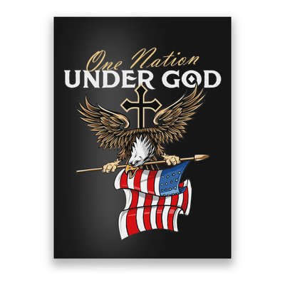 Patriotic Bald Eagle Usa American Flag Poster
