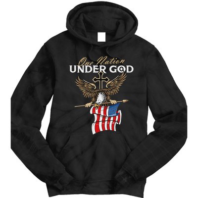 Patriotic Bald Eagle Usa American Flag Tie Dye Hoodie