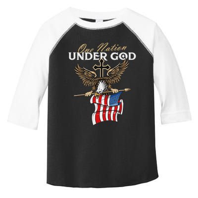 Patriotic Bald Eagle Usa American Flag Toddler Fine Jersey T-Shirt