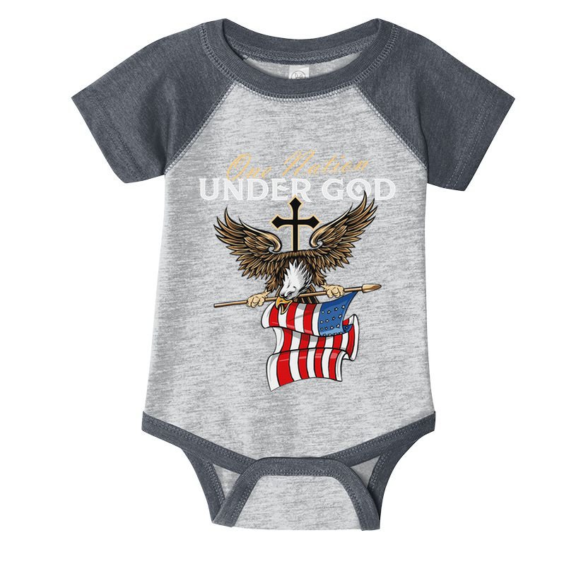Patriotic Bald Eagle Usa American Flag Infant Baby Jersey Bodysuit