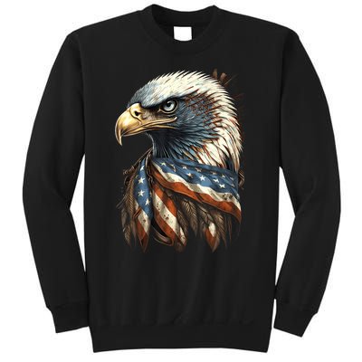 Patriotic Bald Eagle 4th Of July Usa American Flag Sweatshirt