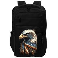 Patriotic Bald Eagle 4th Of July Usa American Flag Impact Tech Backpack