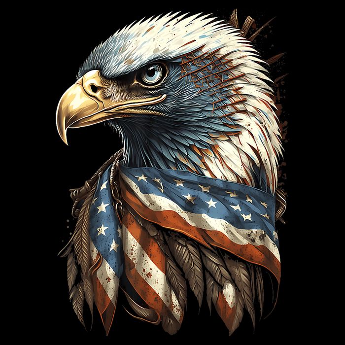Patriotic Bald Eagle 4th Of July Usa American Flag Impact Tech Backpack