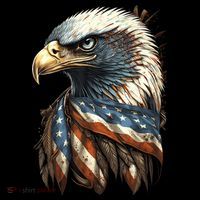 Patriotic Bald Eagle 4th Of July Usa American Flag Sustainable Bucket Hat