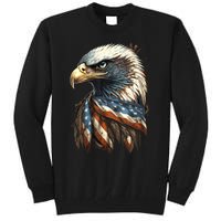 Patriotic Bald Eagle 4th Of July Usa American Flag Tall Sweatshirt