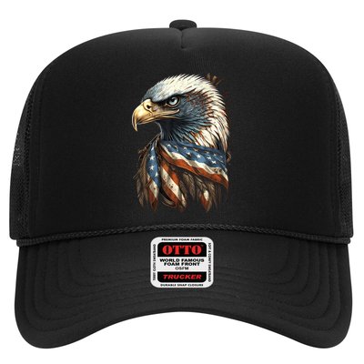 Patriotic Bald Eagle 4th Of July Usa American Flag Trucker Hat