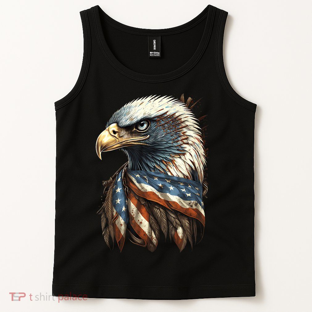 Patriotic Bald Eagle 4th Of July Usa American Flag Tank Top