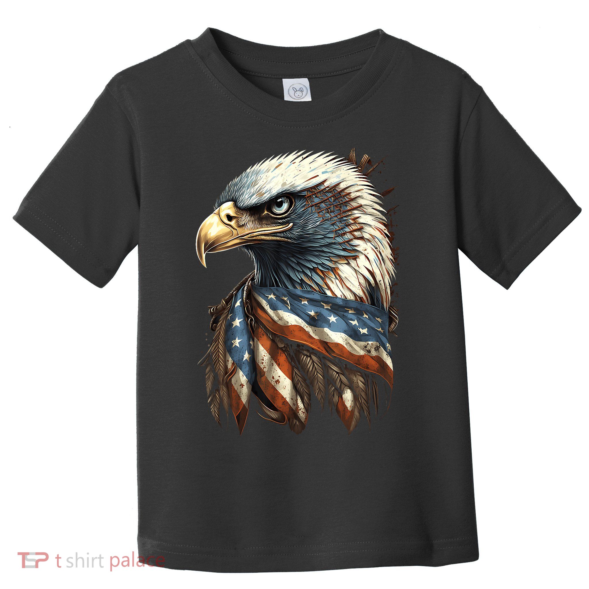 Patriotic Bald Eagle 4th Of July Usa American Flag Toddler T-Shirt