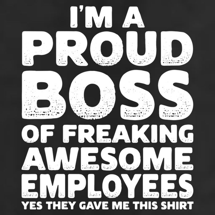 Proud Boss Employee Office Boss Day Funny Boss 7 Panel Mesh Trucker Snapback Hat