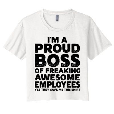 Proud Boss Employee Office Boss Day Funny Boss Crop Top