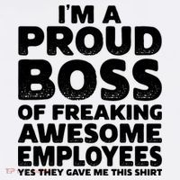 Proud Boss Employee Office Boss Day Funny Boss Short Acrylic Beanie