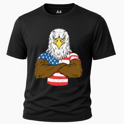 Patriotic Bald Eagle Usa American Flag Performance Shirt
