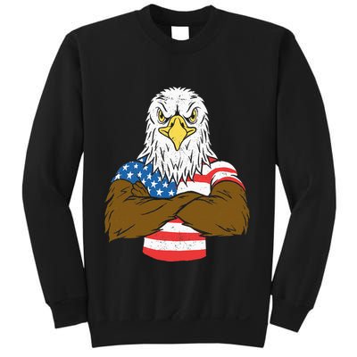 Patriotic Bald Eagle Usa American Flag Sweatshirt