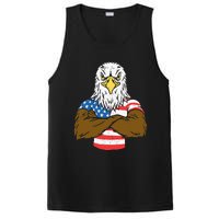 Patriotic Bald Eagle Usa American Flag PosiCharge Competitor Tank