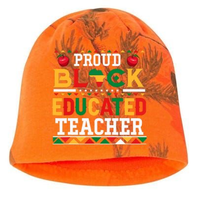 Proud Black Educated Teacher Costume Juneteenth Job Team Kati - Camo Knit Beanie