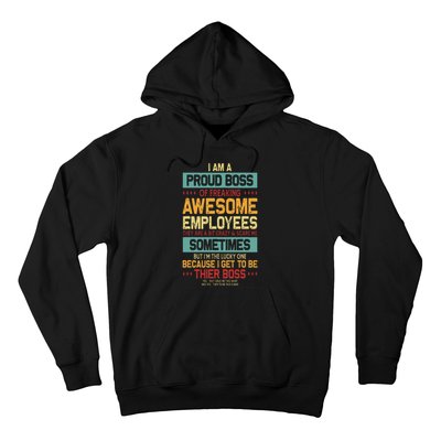 Proud Boss Employee Appreciation Office Hoodie