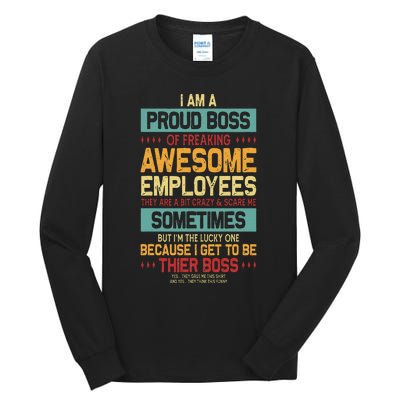 Proud Boss Employee Appreciation Office Tall Long Sleeve T-Shirt