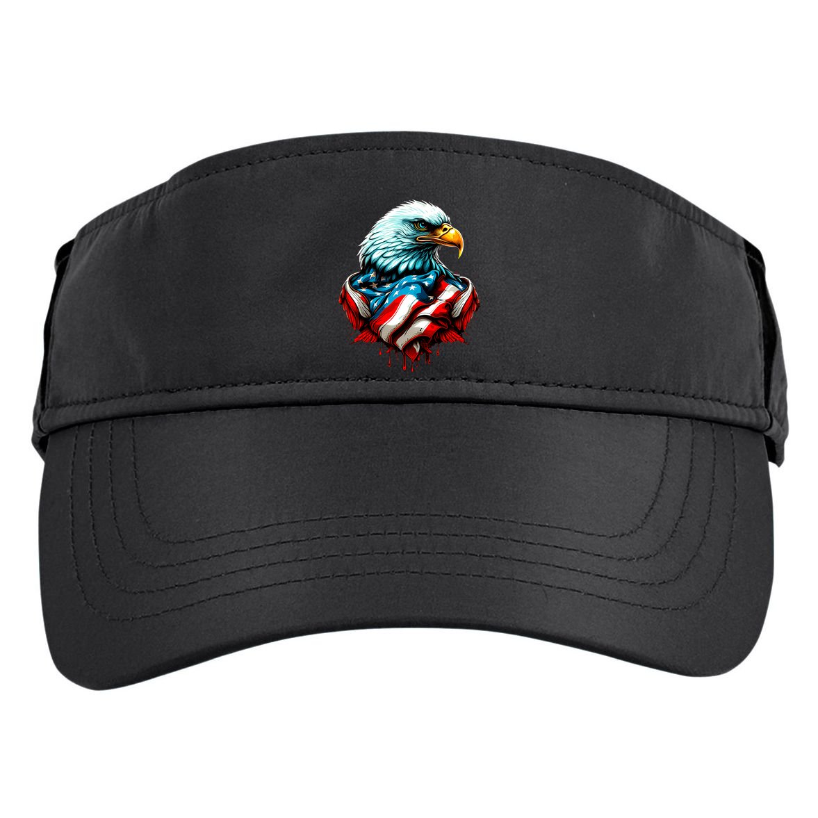 Patriotic Bald Eagle 4th Of July USA American Flag Adult Drive Performance Visor