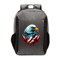 Patriotic Bald Eagle 4th Of July USA American Flag Vector Backpack
