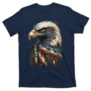 Patriotic Bald Eagle 4th Of July USA American Flag T-Shirt