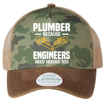 Plumber Because Engineers Need Heroes Too Plumbing Plumbers Legacy Tie Dye Trucker Hat
