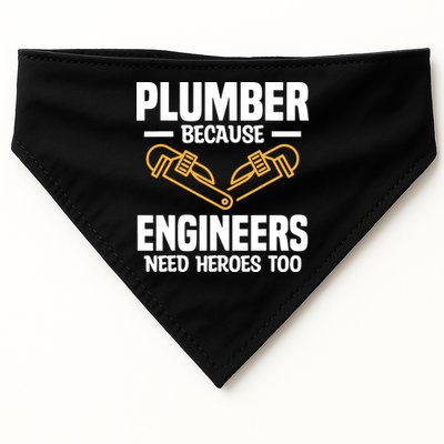 Plumber Because Engineers Need Heroes Too Plumbing Plumbers USA-Made Doggie Bandana