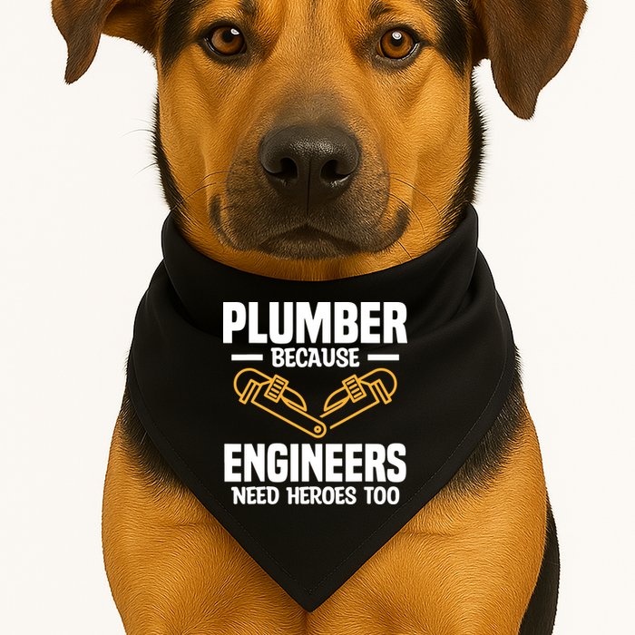 Plumber Because Engineers Need Heroes Too Plumbing Plumbers USA-Made Doggie Bandana