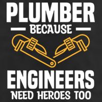 Plumber Because Engineers Need Heroes Too Plumbing Plumbers Large Microfiber Waffle Golf Towel