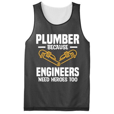 Plumber Because Engineers Need Heroes Too Plumbing Plumbers Mesh Reversible Basketball Jersey Tank