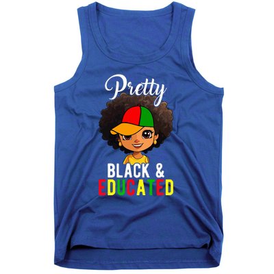 Pretty Black & Educated African American Black History Month Tank Top