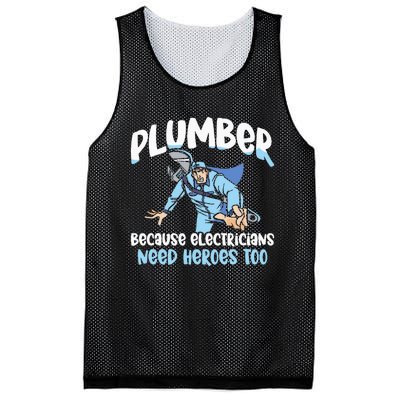 Plumber Because Electricians Need Heroes Too Pipe Plumbing Mesh Reversible Basketball Jersey Tank