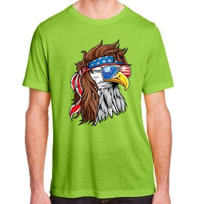 Patriotic Bald Eagle Mullet Usa American Flag 4th Of July Adult ChromaSoft Performance T-Shirt