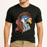 Patriotic Bald Eagle Mullet Usa American Flag 4th Of July Cooling Performance Crew T-Shirt
