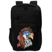 Patriotic Bald Eagle Mullet Usa American Flag 4th Of July Impact Tech Backpack