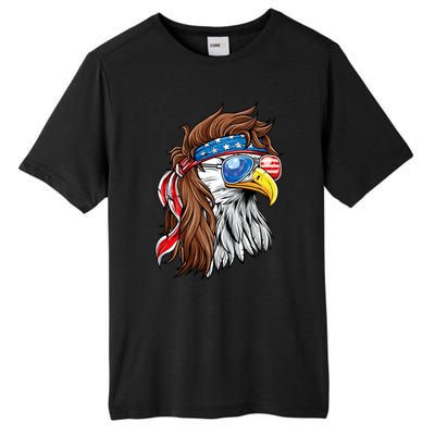 Patriotic Bald Eagle Mullet Usa American Flag 4th Of July Tall Fusion ChromaSoft Performance T-Shirt